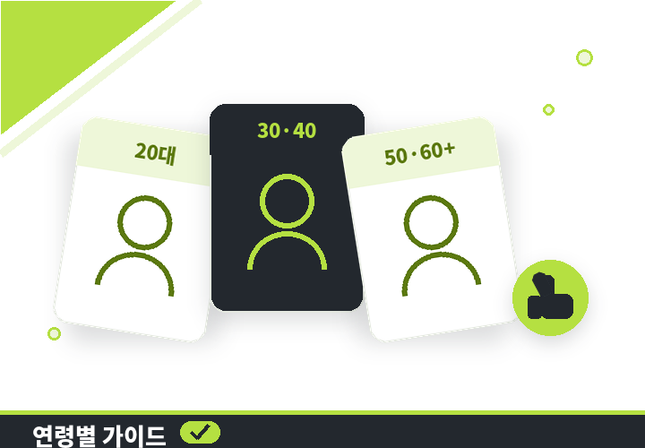 연령 경력별 가입 가이드 - 신분증 카드들