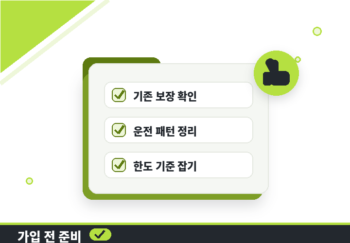 운전자보험 가입 전 준비 - 체크리스트 폴더